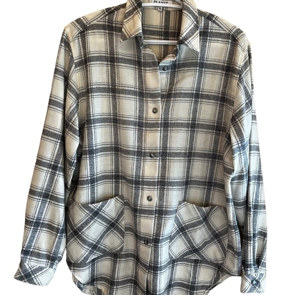 Planet (Made in England) Wool Blend Plaid Shirt EUC - Picture 1 of 11